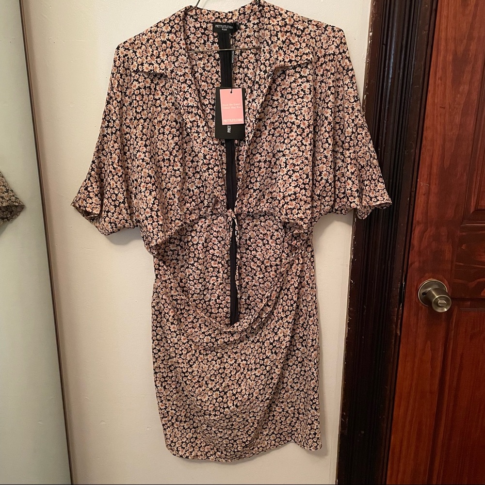 Plus size cut out ruched dress